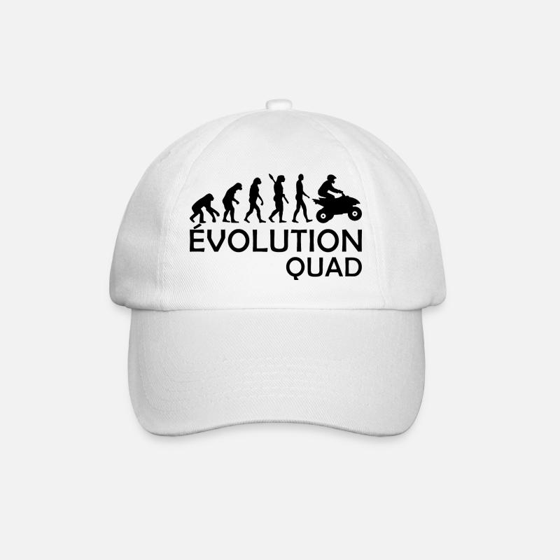 Quad Evolution / Humor Quad machen - Baseballkappe - Weiß/Weiß