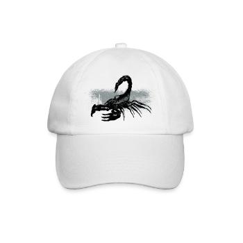 Scorpio Black White Contrast Design - Baseball Cap - white/white - Front