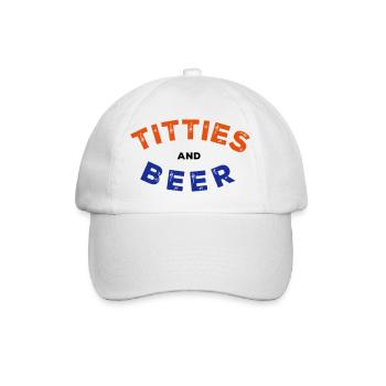 T*tties and Beer - Baseball Cap - white/white - Front