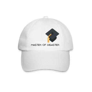 Maître du désastre avec chapeau de graduation - Casquette classique - blanc/blanc - Devant