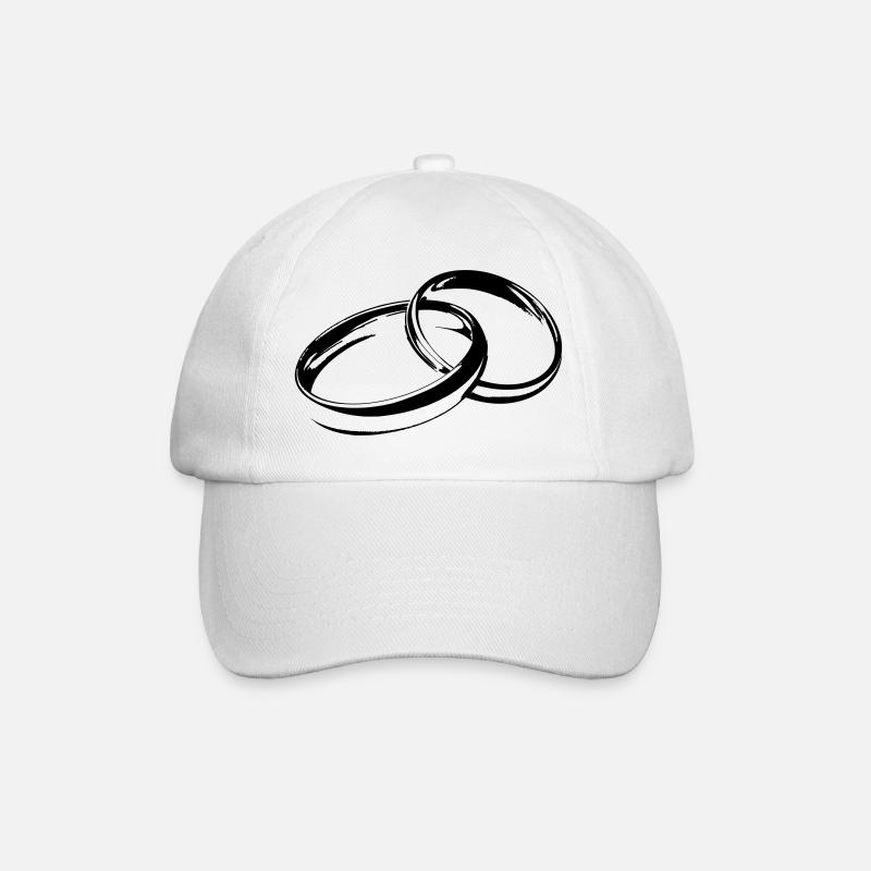 Alliances Bagues de mariage Bagues de mariage - Casquette classique - blanc/blanc