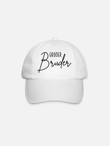 großer Bruder - Baseballkappe - Weiß/Weiß