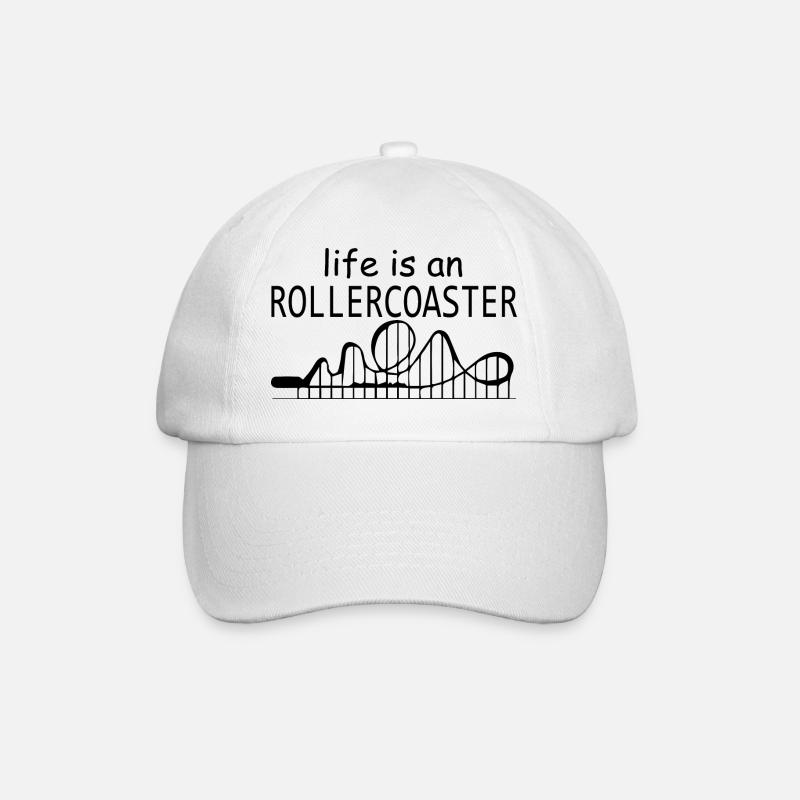 Rollercoaster Achterbahn - Baseballkappe - Weiß/Weiß