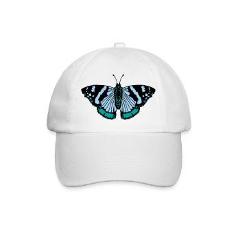 Schmetterling butterfly - Baseballkappe - Weiß/Weiß - Vorne