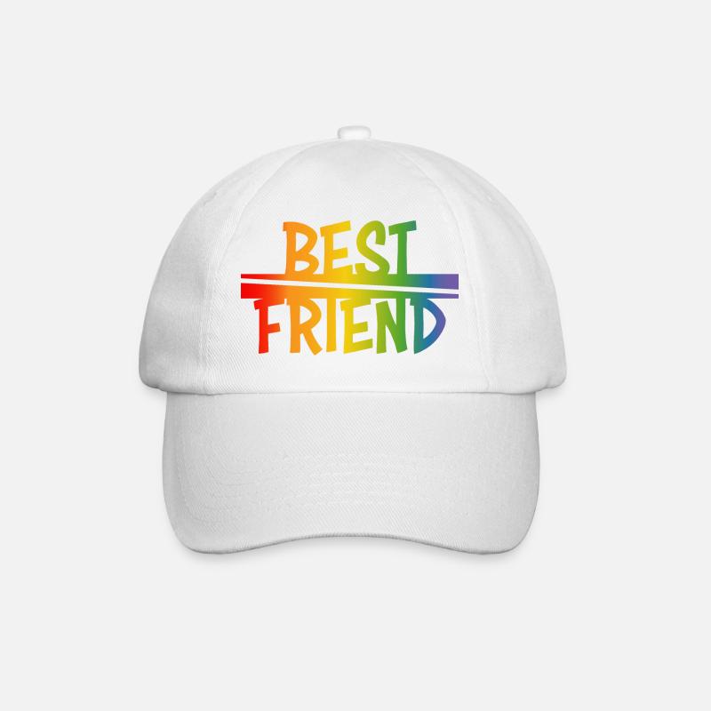 Best friend rainbow - Baseballkappe - Weiß/Weiß