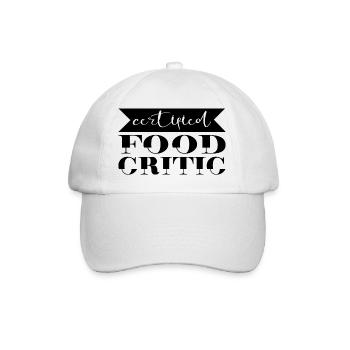 Certified Food Critic - Baseball Cap - white/white - Front