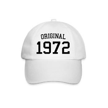 Original 1972 - 50 Years Old - 50th Birthday Gift - Baseball Cap - white/white - Front
