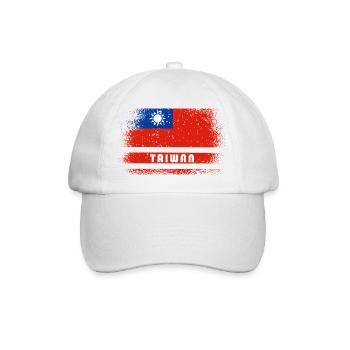 Taiwan vintage flag design - Baseball Cap - white/white - Front