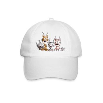 Chats rennes I Chat de Noël I Joyeux X-Mas - Casquette classique - blanc/blanc - Devant