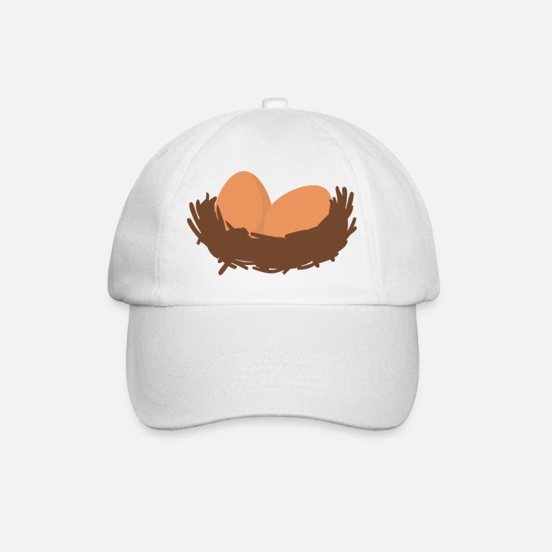 Oeufs Nid Oeufs Pâques - Casquette classique - blanc/blanc