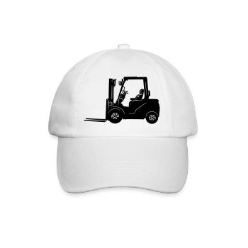 Forklift Forklift, handle, forklift - Baseball Cap - white/white - Front