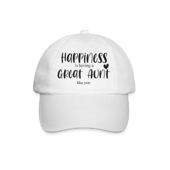 Grande tante Tante Bonheur Cadeau Anniversaire Merci - Casquette classique - blanc/blanc - Devant