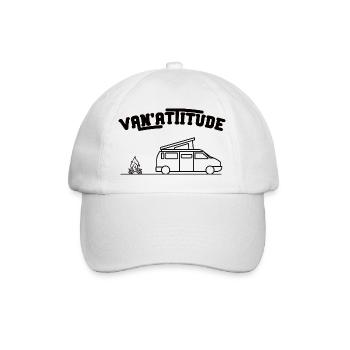 Van attitude cadeau humour van camping car - Casquette classique - blanc/blanc - Devant