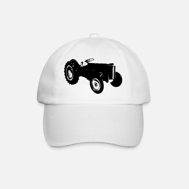 old tractor old tractor - Baseball Cap - white/white