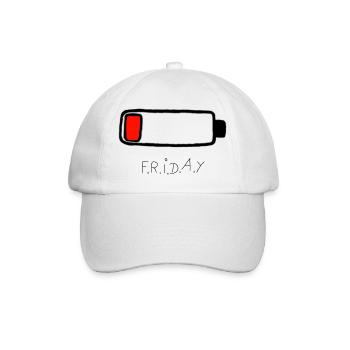 F.r.i.d.a.y batterie vide - drôle de déclaration - Casquette classique - blanc/blanc - Devant