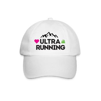Ultra Running – Meine Liebe - Baseballkappe - Weiß/Weiß - Vorne