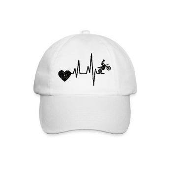 Motocross Cyclomoteur Moto cadeau moto - Casquette classique - blanc/blanc - Devant