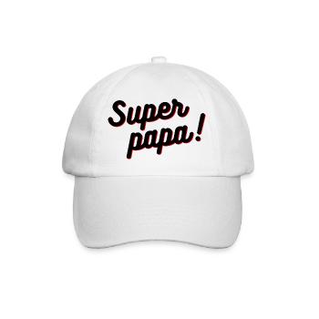 Super papa - Casquette classique - blanc/blanc - Devant