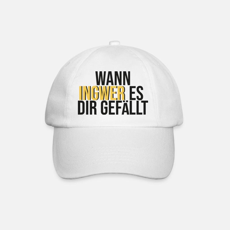 Wann Ingwer es dir gefällt - Baseballkappe - Weiß/Weiß