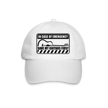 Avertissement Enregistrer mes guitares - Casquette classique - blanc/blanc - Devant