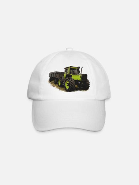 MB trac 1600 turbo with trailer - Baseball Cap - white/white