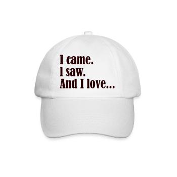 l came l saw and l love - Casquette classique - blanc/blanc - Devant