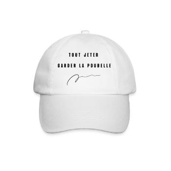 tout jeter garder la poubelle - Casquette classique - blanc/blanc - Devant