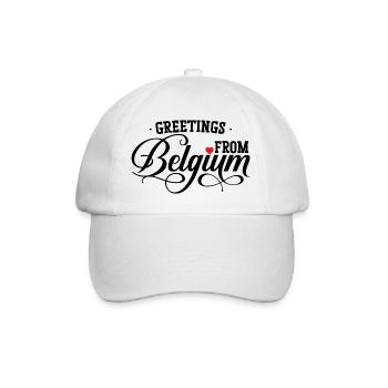 Greetings From Belgium with love - Casquette classique - blanc/blanc - Devant