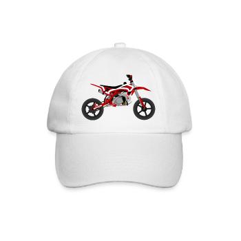 super Moto Rouge Blanc - Casquette classique - blanc/blanc - Devant