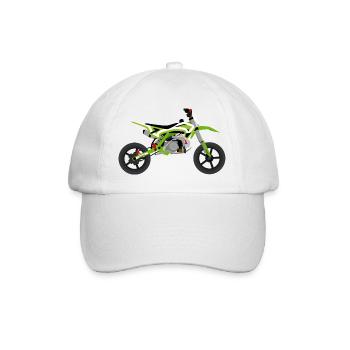 super Moto Vert Blanc - Casquette classique - blanc/blanc - Devant