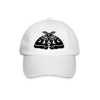 Black moth - Baseball Cap - white/white - Front
