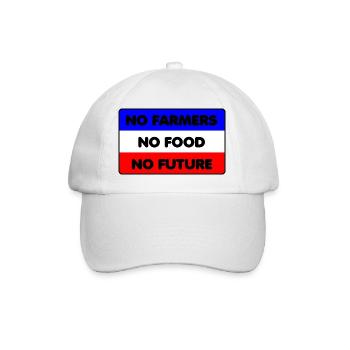 Pas d’agriculteurs pas de nourriture pas d’avenir - Casquette classique - blanc/blanc - Devant