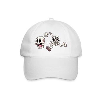 Skeleton a perdu la tête - Casquette classique - blanc/blanc - Devant