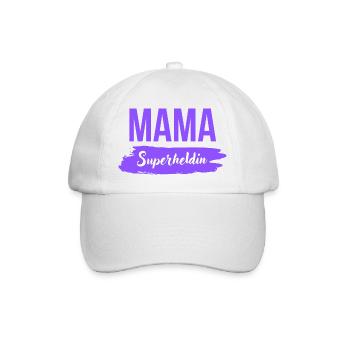 Mama Superheldin - Baseballkappe - Weiß/Weiß - Vorne
