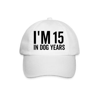 J’ai 15 ans dans Dog Years - Casquette classique - blanc/blanc - Devant