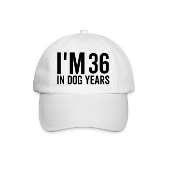 J’ai 36 ans dans Les années de chien - Casquette classique - blanc/blanc - Devant