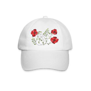 Fleur - Casquette classique - blanc/blanc - Devant