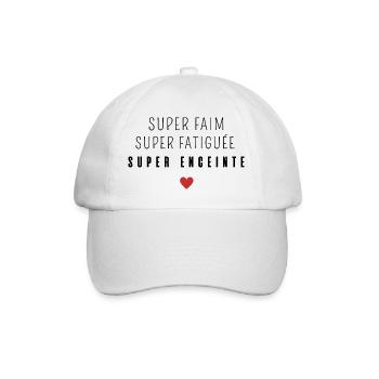 Super faim super fatiguée super enceinte - Casquette classique - blanc/blanc - Devant