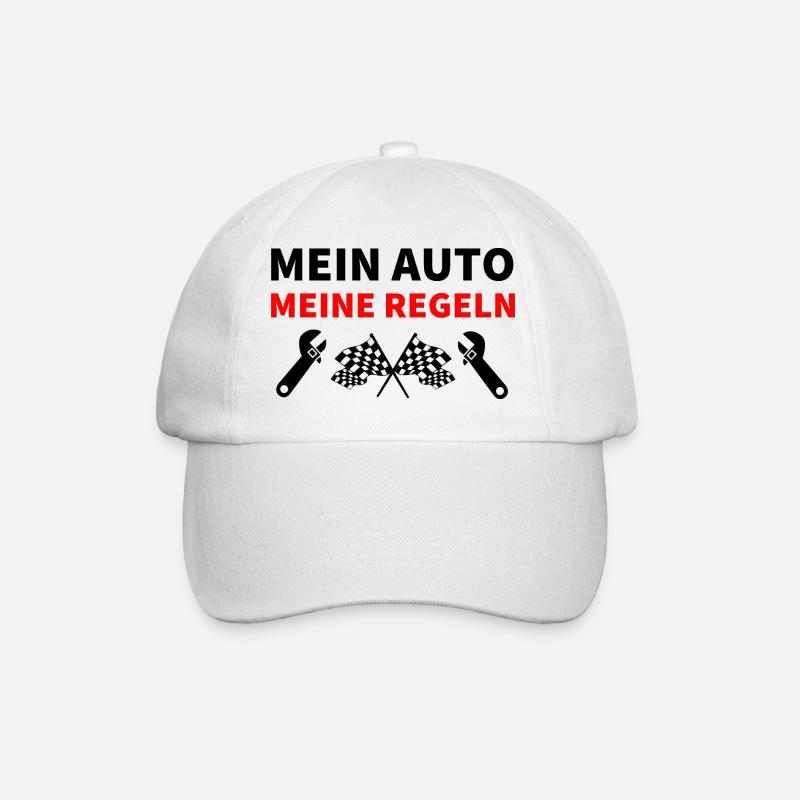 Auto - Baseballkappe - Weiß/Weiß