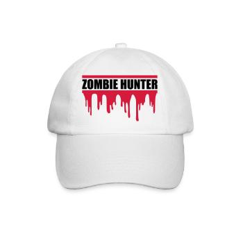 zombie hunter Halloween Quote - Baseball Cap - white/white - Front