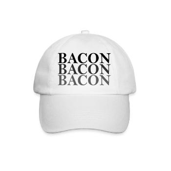 BACON 3mal - Baseballkappe - Weiß/Weiß - Vorne