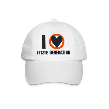 Letzte Generation - Design 6 - Baseballkappe - Weiß/Weiß - Vorne