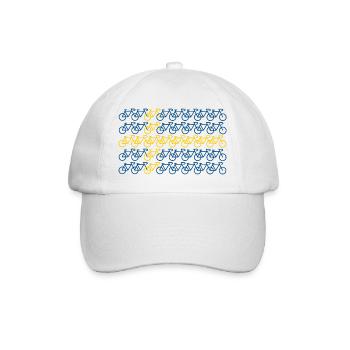 Suède Drapeau cycliste - Casquette classique - blanc/blanc - Devant