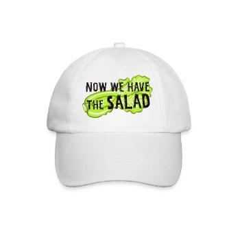 Now we have the salad. Denglisch, Salat, Veggie - Baseballkappe - Weiß/Weiß - Vorne