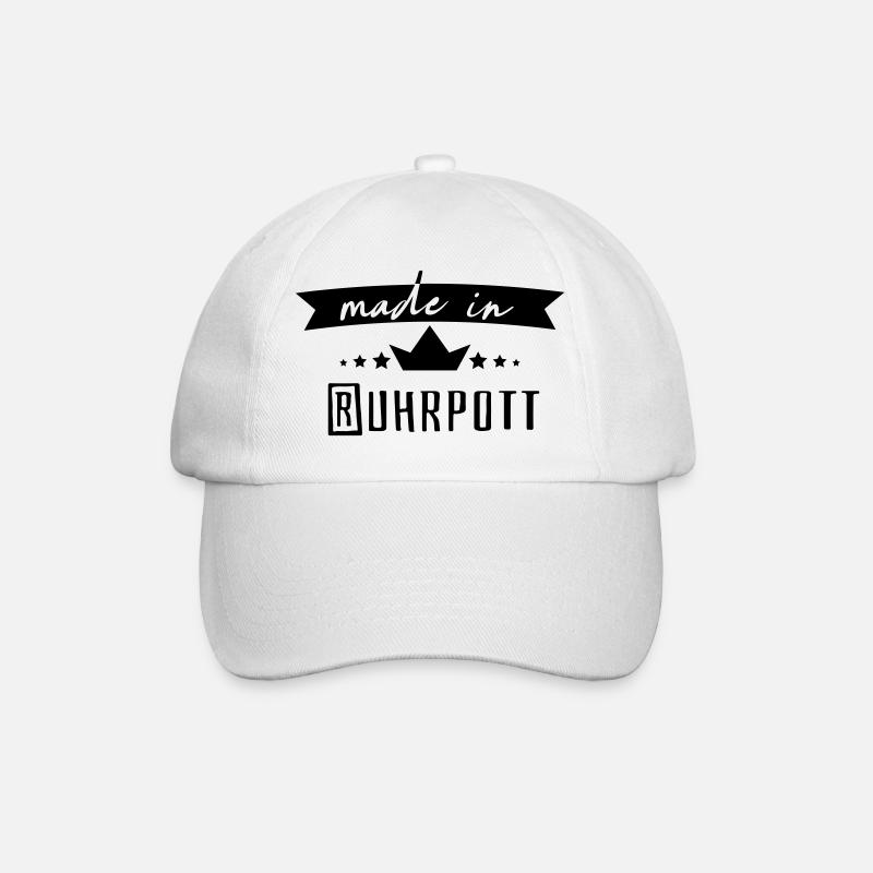 Made in Ruhrpott - Baseballkappe - Weiß/Weiß