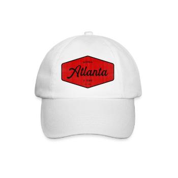 Atlanta A-Town Vintage Abzeichen - Baseballkappe - Weiß/Weiß - Vorne
