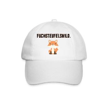 Fuchsteufelswild Lustig Fuchs Geschenk - Baseballkappe - Weiß/Weiß - Vorne