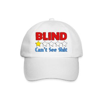 Blind Can't See Shit - Baseball Cap - white/white - Front