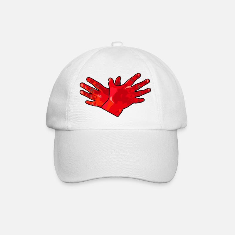Shiponja, kuq e zi, Shiptar, Kosova, Durrt - Baseballkappe - Weiß/Weiß