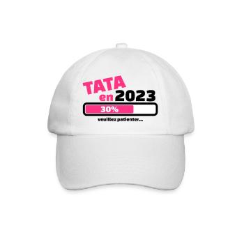 tata en 2023 veuillez patienter - Casquette classique - blanc/blanc - Devant